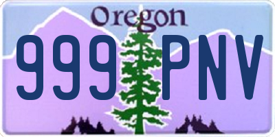 OR license plate 999PNV