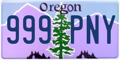 OR license plate 999PNY