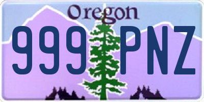 OR license plate 999PNZ