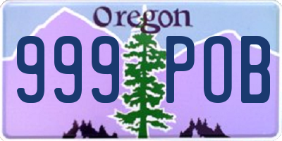 OR license plate 999POB