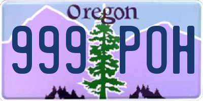 OR license plate 999POH