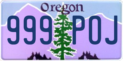 OR license plate 999POJ