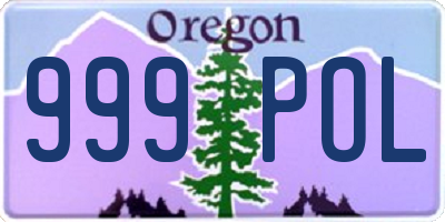 OR license plate 999POL