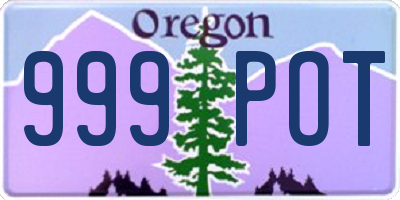 OR license plate 999POT