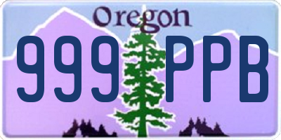 OR license plate 999PPB