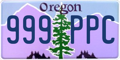 OR license plate 999PPC