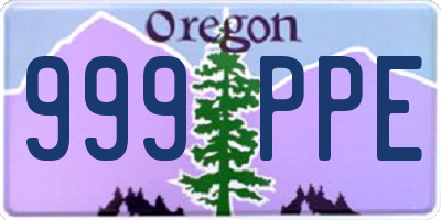 OR license plate 999PPE