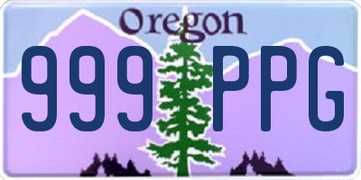 OR license plate 999PPG