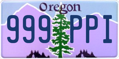 OR license plate 999PPI
