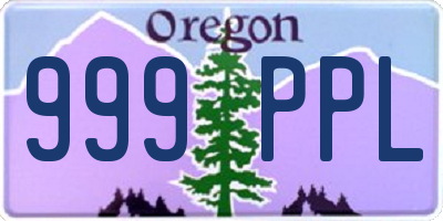OR license plate 999PPL