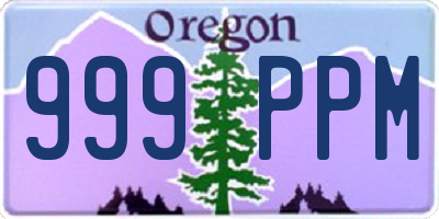 OR license plate 999PPM