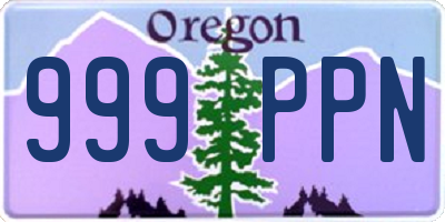 OR license plate 999PPN