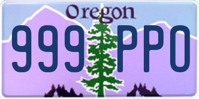 OR license plate 999PPO