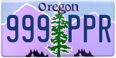 OR license plate 999PPR