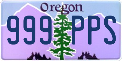 OR license plate 999PPS