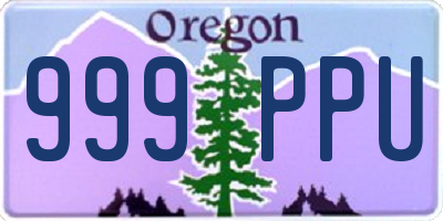 OR license plate 999PPU