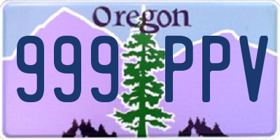 OR license plate 999PPV