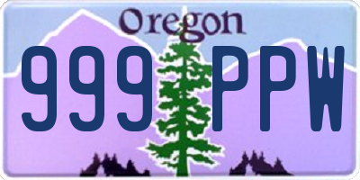 OR license plate 999PPW