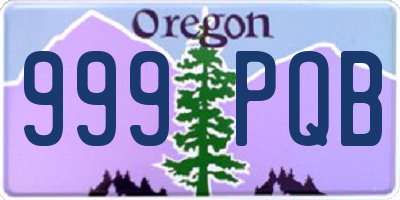 OR license plate 999PQB