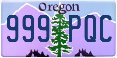 OR license plate 999PQC
