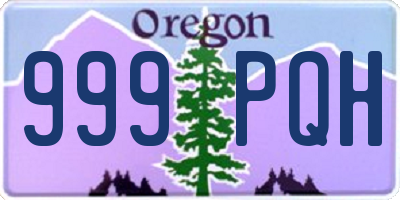OR license plate 999PQH