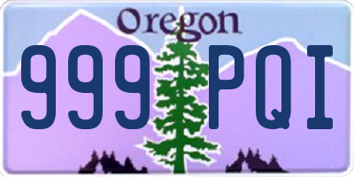 OR license plate 999PQI