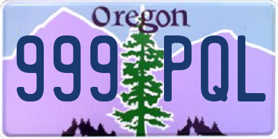 OR license plate 999PQL