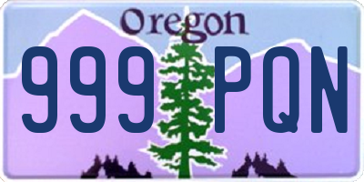 OR license plate 999PQN