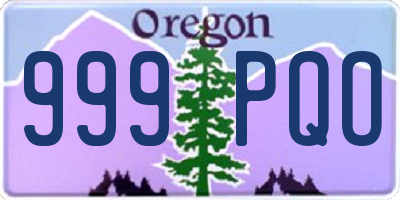 OR license plate 999PQO