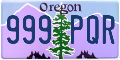 OR license plate 999PQR