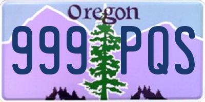 OR license plate 999PQS