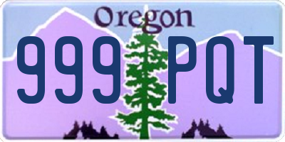OR license plate 999PQT