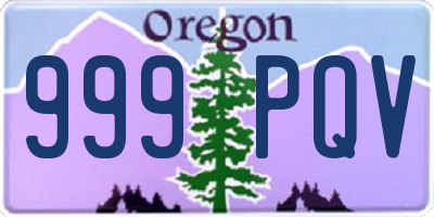 OR license plate 999PQV