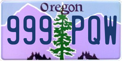 OR license plate 999PQW