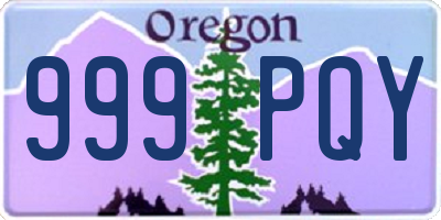 OR license plate 999PQY