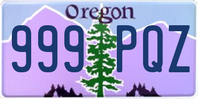 OR license plate 999PQZ