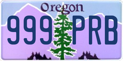 OR license plate 999PRB