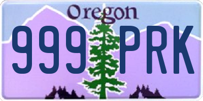 OR license plate 999PRK