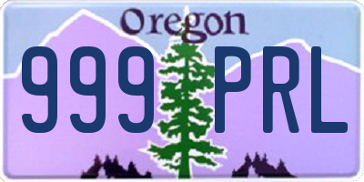 OR license plate 999PRL