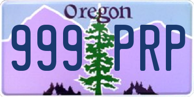 OR license plate 999PRP