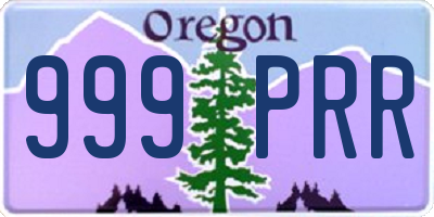 OR license plate 999PRR