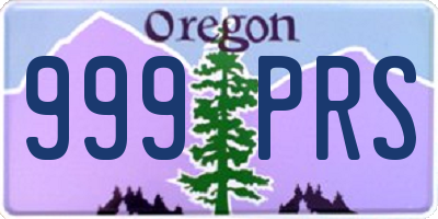 OR license plate 999PRS