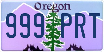 OR license plate 999PRT