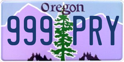 OR license plate 999PRY