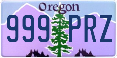 OR license plate 999PRZ