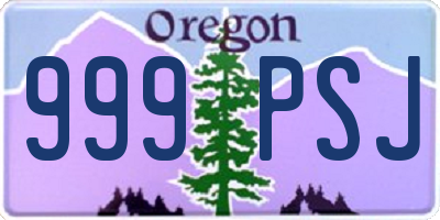 OR license plate 999PSJ