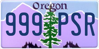 OR license plate 999PSR