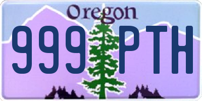 OR license plate 999PTH