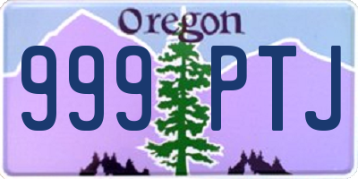 OR license plate 999PTJ
