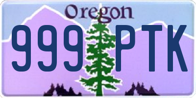 OR license plate 999PTK